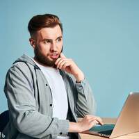 Blogger bei der Arbeit